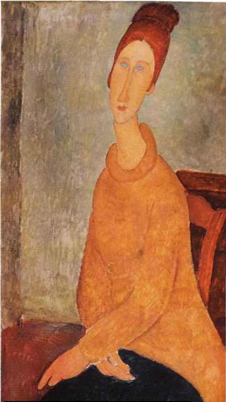 Портрет Жанны Эбютерн в желтом свитере. 1918—1919 гг