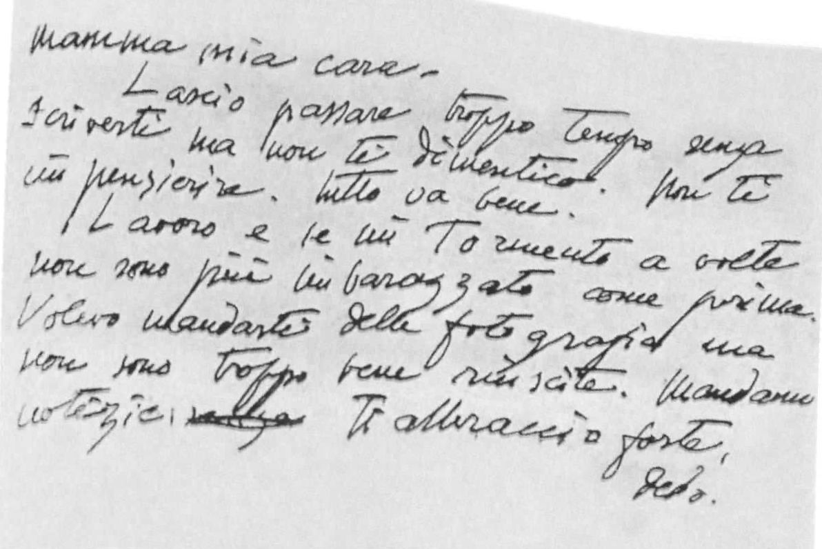 Одно из последних писем Модильяни матери в Ливорно