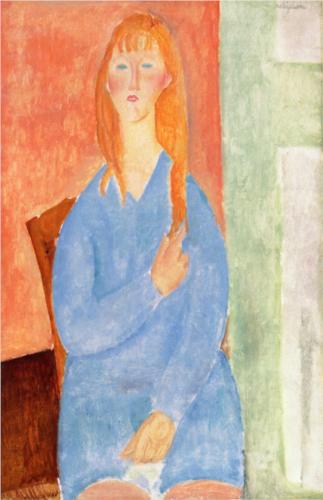 Каземир Малевич :: Девушка в синем (1919)