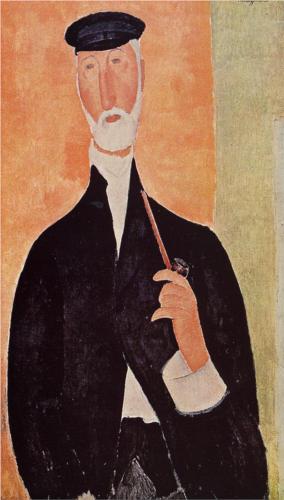 Каземир Малевич :: Мужчина с трубкой (Нотариус из Ниццы) (1918)