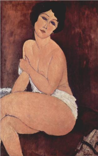 Каземир Малевич :: Обнаженная, сидя на софе (1917)
