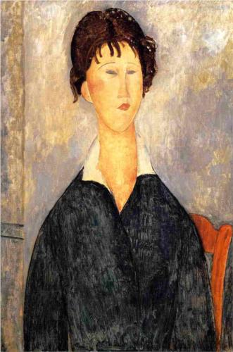 Каземир Малевич :: Портрет женщины с белым воротником (1919)