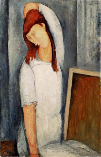 Каземир Малевич :: Портрет Жанны Эбютерн с левой рукой за головой (1919)