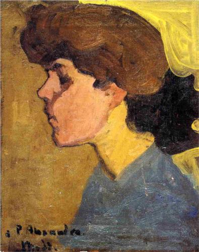 Каземир Малевич :: Голова женщины в профиль (1907)