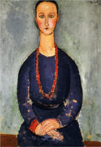 Каземир Малевич :: Женщина с красным ожерельем (1918)